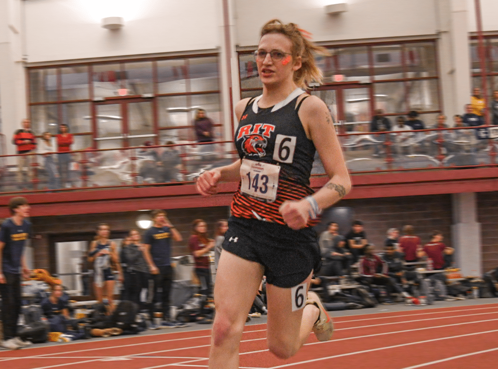 Rochester Institute Technology sophomore Sadie Schreiner will compete in the 200 meters at the NCAA Division III Indoor Track and Field Championships in Virginia Beach, Va.