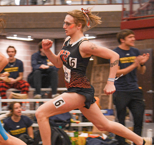 Sadie Schreiner narrowly missed reaching the finals at NCAA Division III nationals, but was a target of anti-trans barbs anyway - Photo courtesy of RIT Athletic Communications