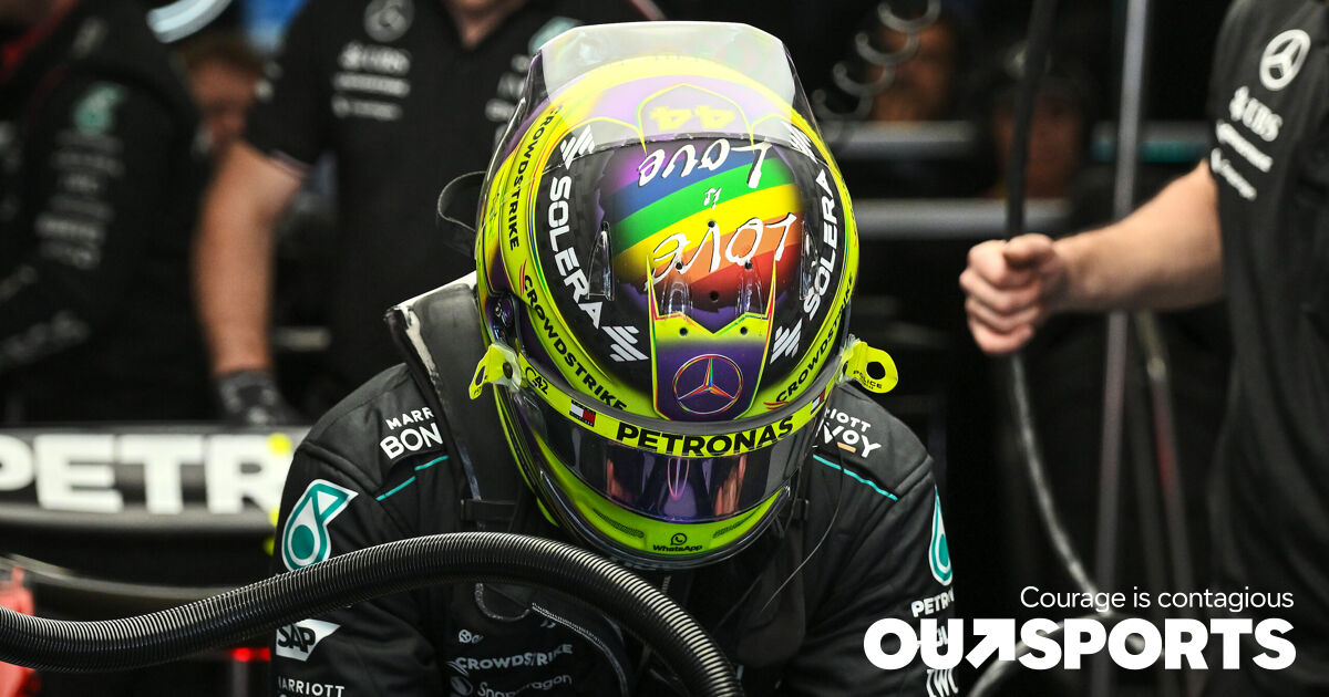 Lewis Hamilton’s Pride helmet sends LGBTQ love at Spanish GP