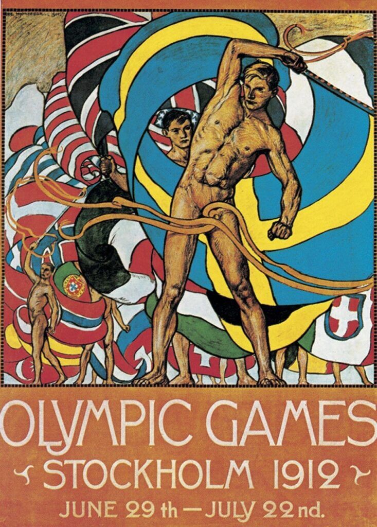 A poster for the 1912 Olympics in Stockholm.