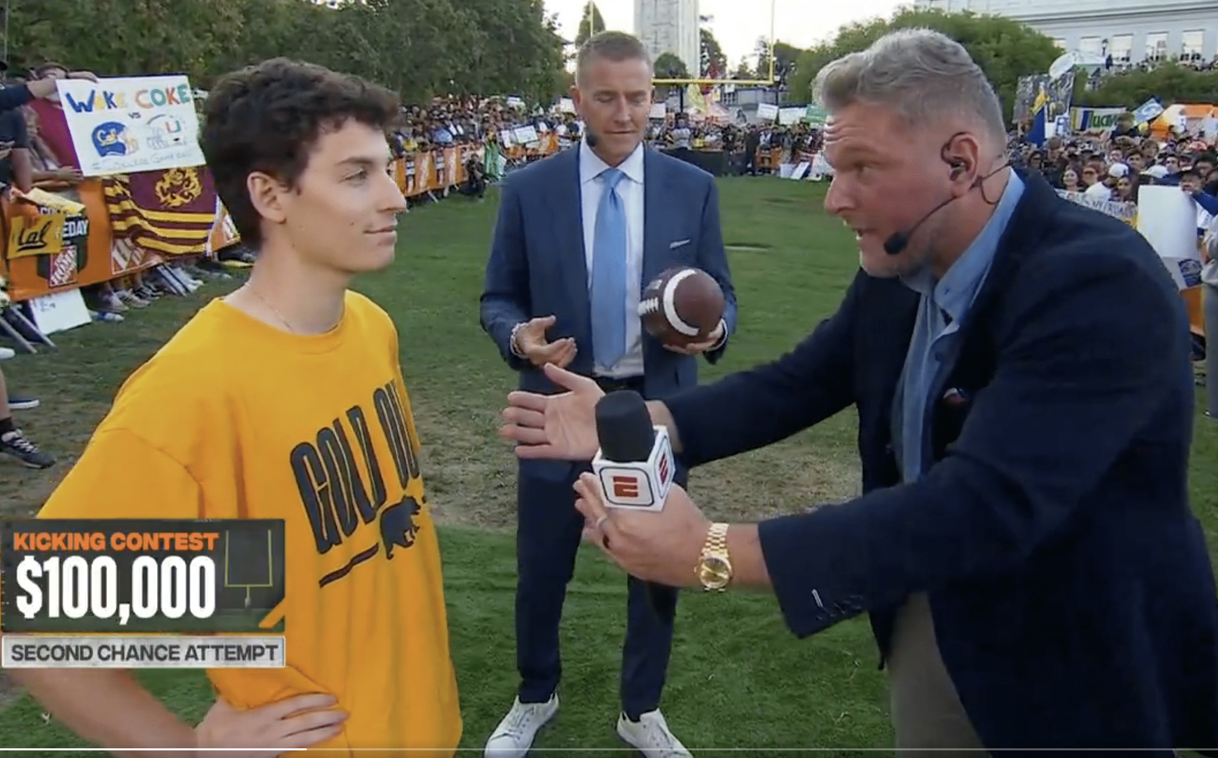 Cal nerd Daniel Villasenor hit a 100k ESPN field goal for the ages