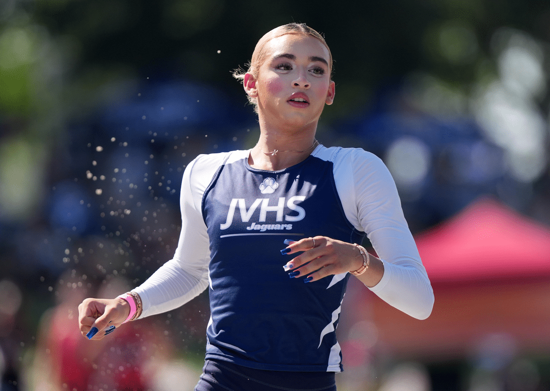 High school track athlete runs