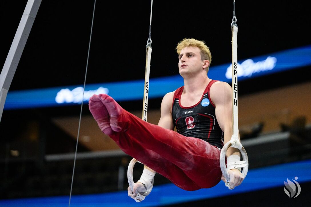 Colt Walker on rings at the US Gymnastics Championships.