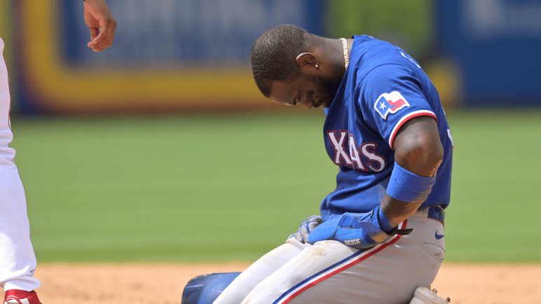 Texas Rangers player Adolis Garcia is sad
